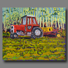 Lane's Red Tractor - 20x24