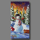 Shovelling Snowman - 16x8 - SOLD
