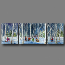 Winter Aspens (Triptych) - 30x88 - SOLD
